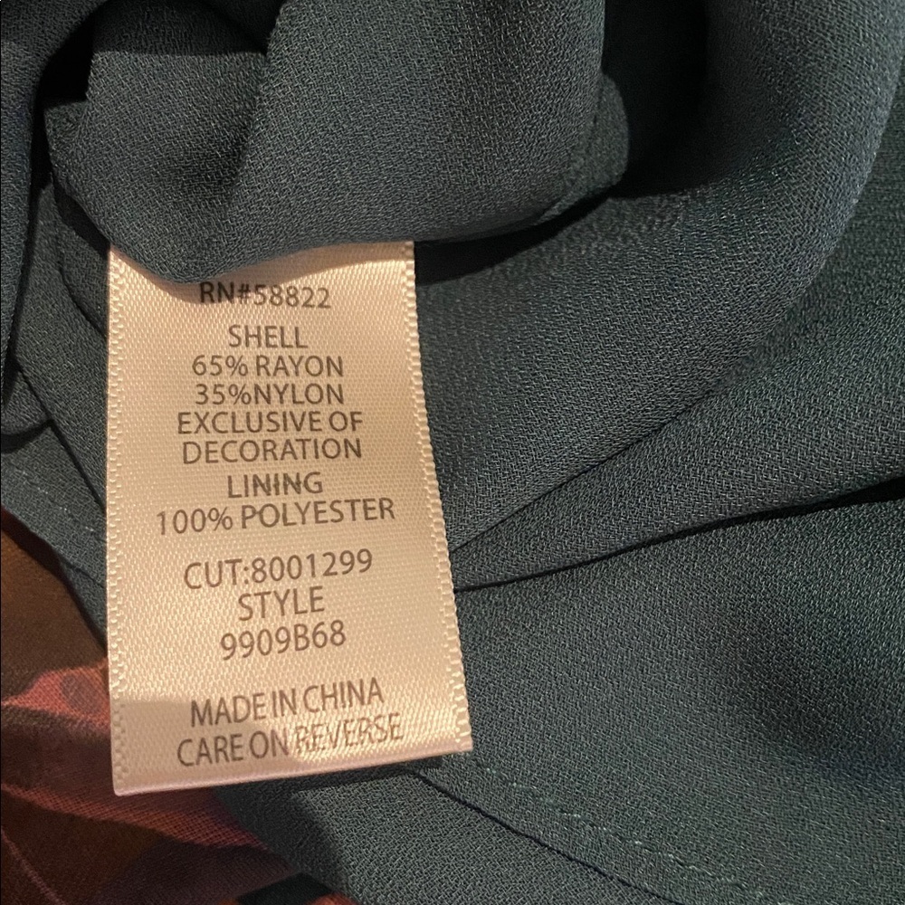 Max Studio Velvet Burnout Woodland Fairy Babydoll Tiered Flutter Slv Green M - Picture 17 of 17